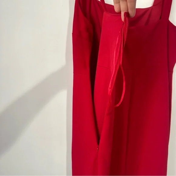 NWT New BHLDN Blake Square Neck Stretch Crepe Maxi Dress Anthropologie Red - Picture 6 of 9